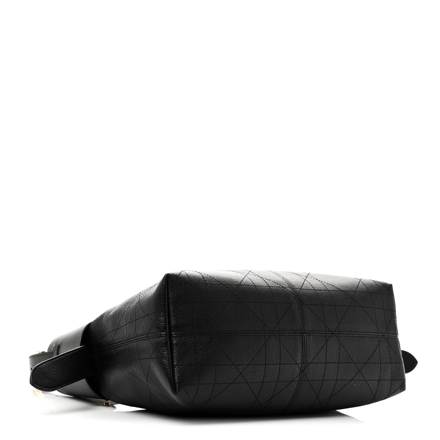 Christian Dior Grained Calfskin Flat Macrocannage Medium Voyage Bag Black 4 of 10