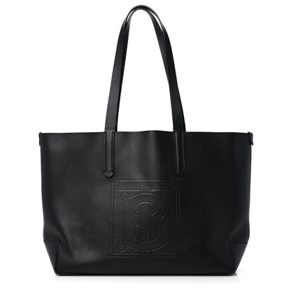 Burberry Calfskin TB Motif Embossed Medium Tote Black 1 of 13