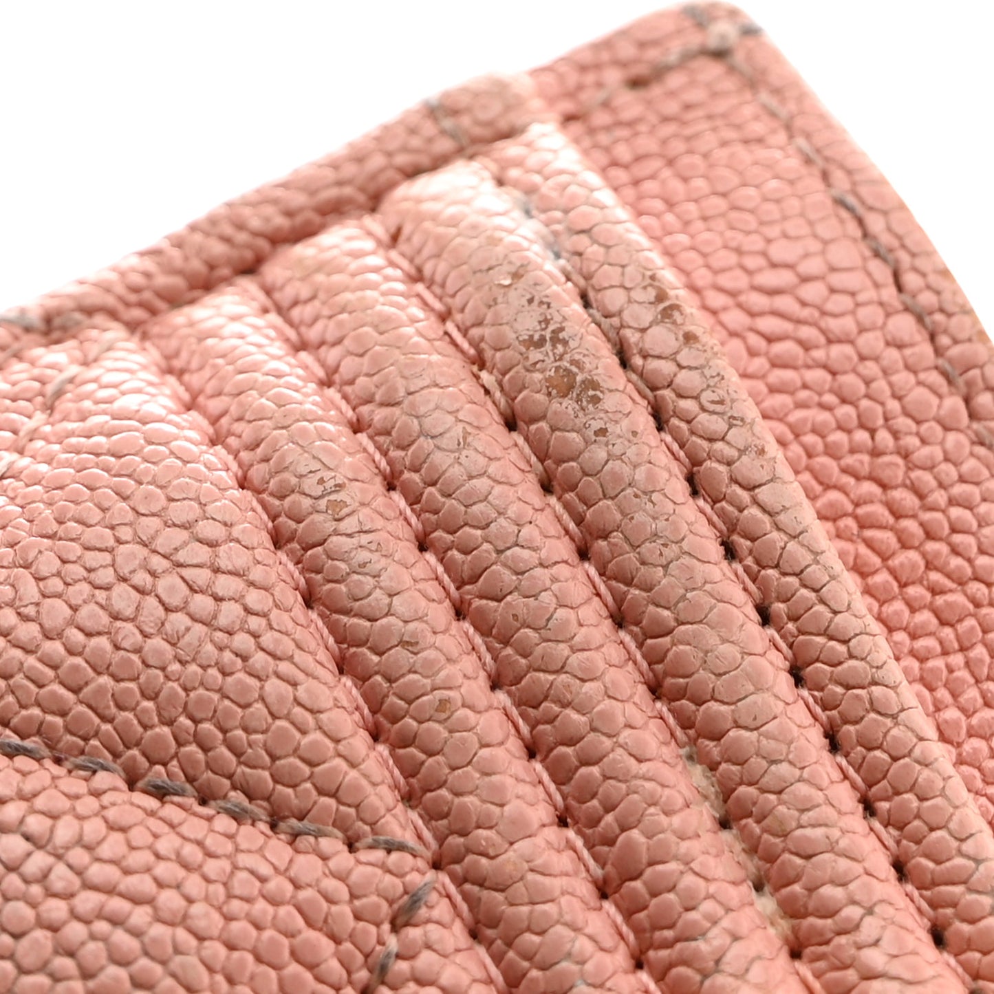 Caviar Quilted Boy Card Holder Light Pink