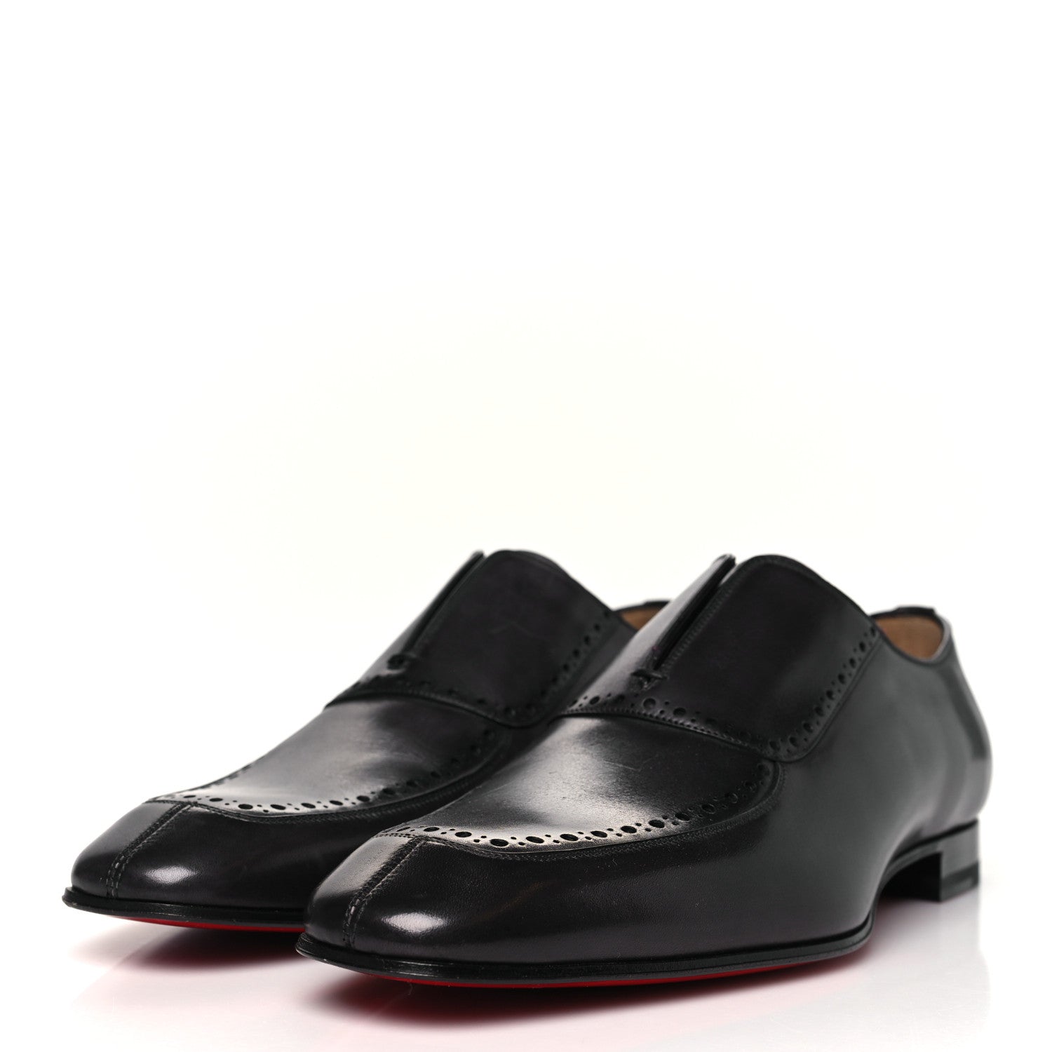 Christian Louboutin Calfskin Mens Lafitte On Flat Loafers 42 Black 3 of 9