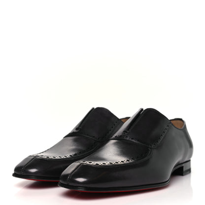 Christian Louboutin Calfskin Mens Lafitte On Flat Loafers 42 Black 3 of 9