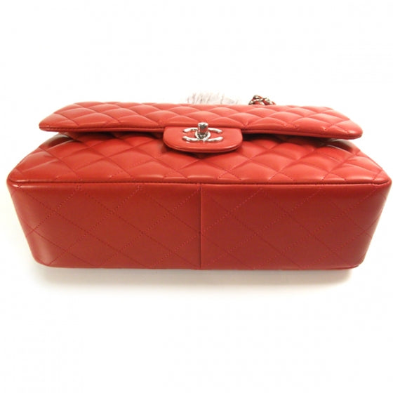 Chanel Lambskin Quilted Jumbo Flap Red 12C 4 of 11