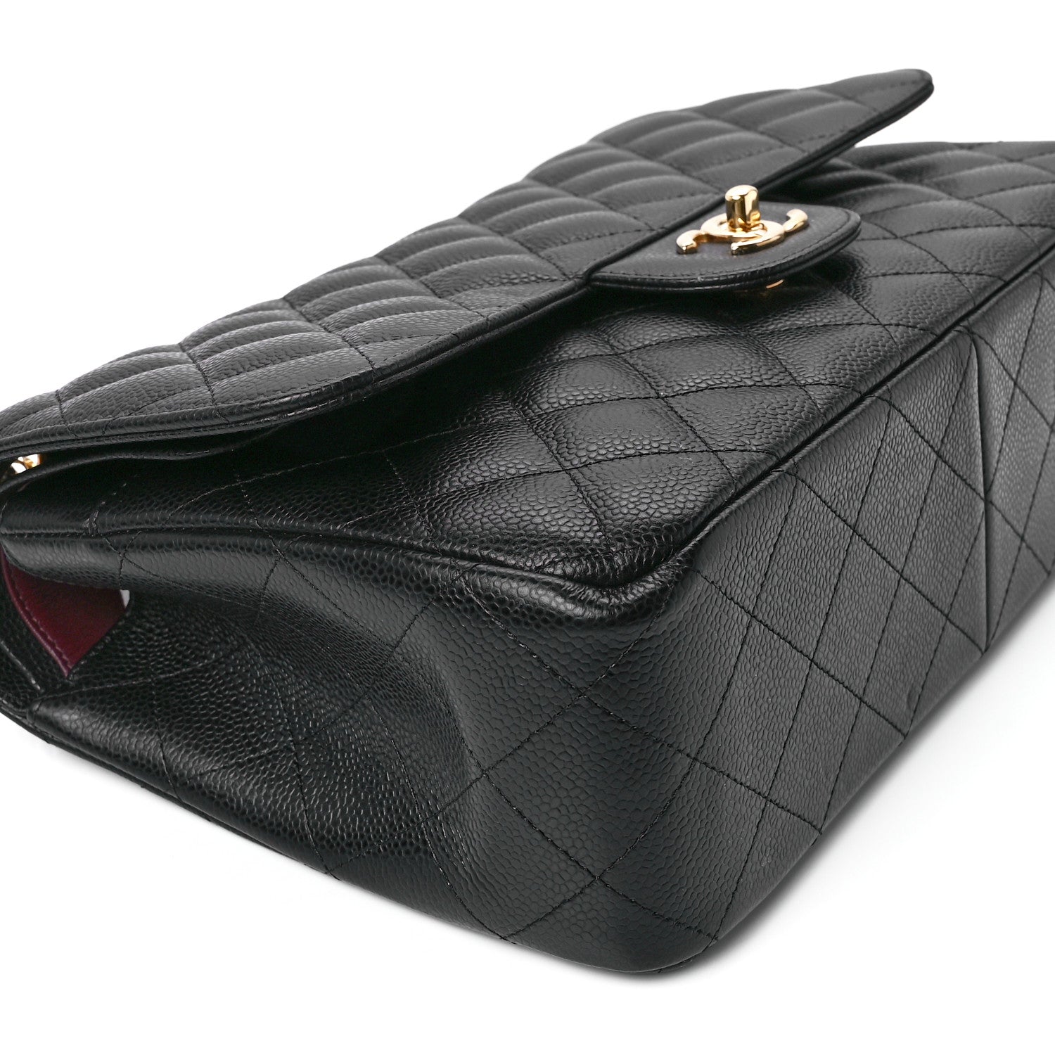 Chanel Caviar Quilted Jumbo Double Flap Black 11 of 12