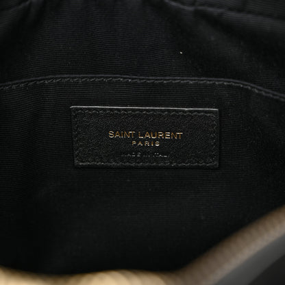 Saint Laurent Calfskin Matelasse Monogram Lou Camera Bag Black 6 of 14