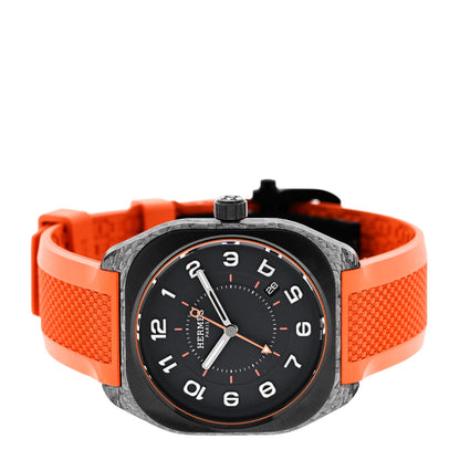 Hermes Glass Fiber Ceramic Rubber 39mm H08 Automatic Watch Orange 2 of 5