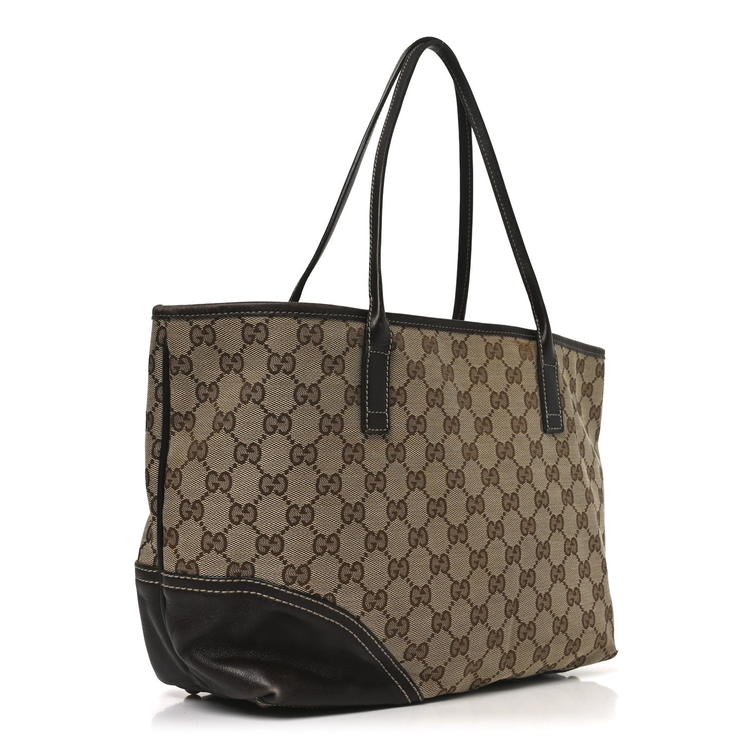 Gucci Monogram Medium New Britt Tote Brown 4 of 19