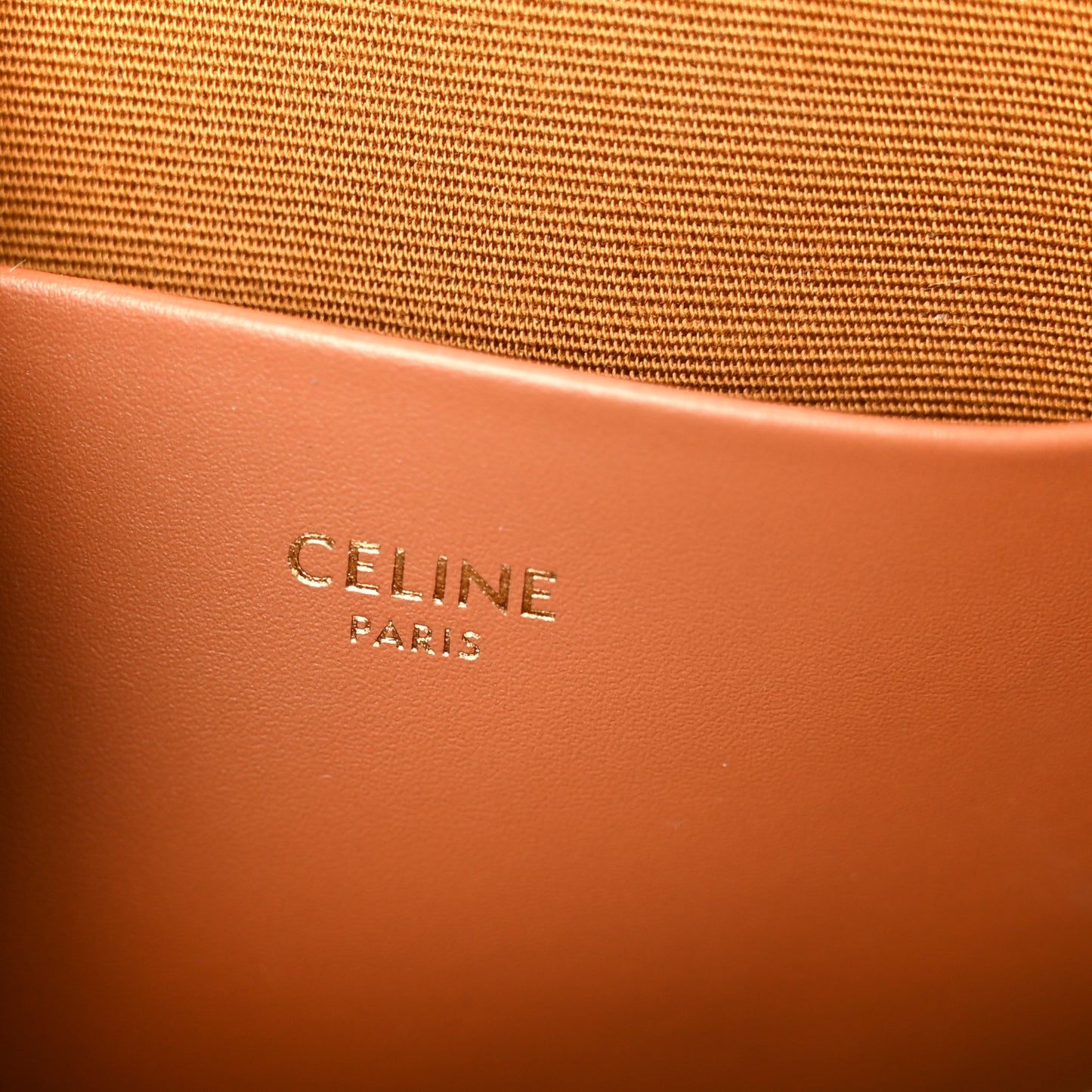 Canvas Calfskin Triomphe Teen Honorine Bag Tan
