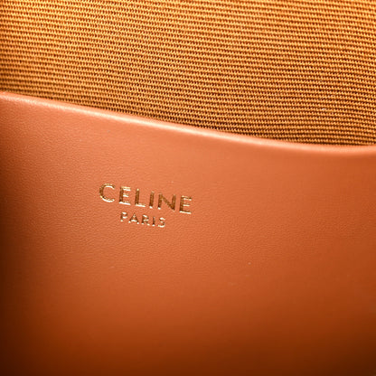 Celine Canvas Calfskin Triomphe Teen Honorine Bag Tan 6 of 10