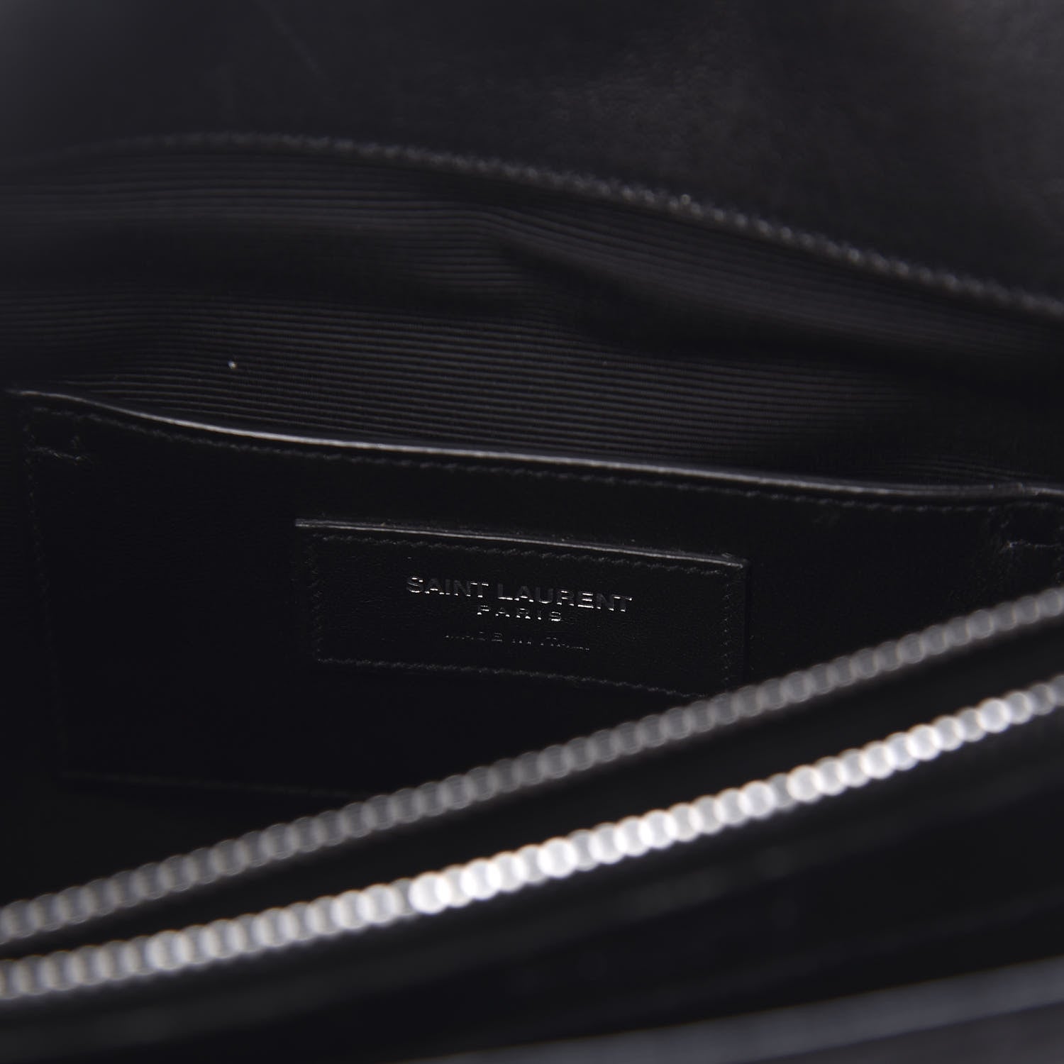 Saint Laurent Sheepskin Matelasse Chevron Monogram Large College Satchel Black 8 of 9