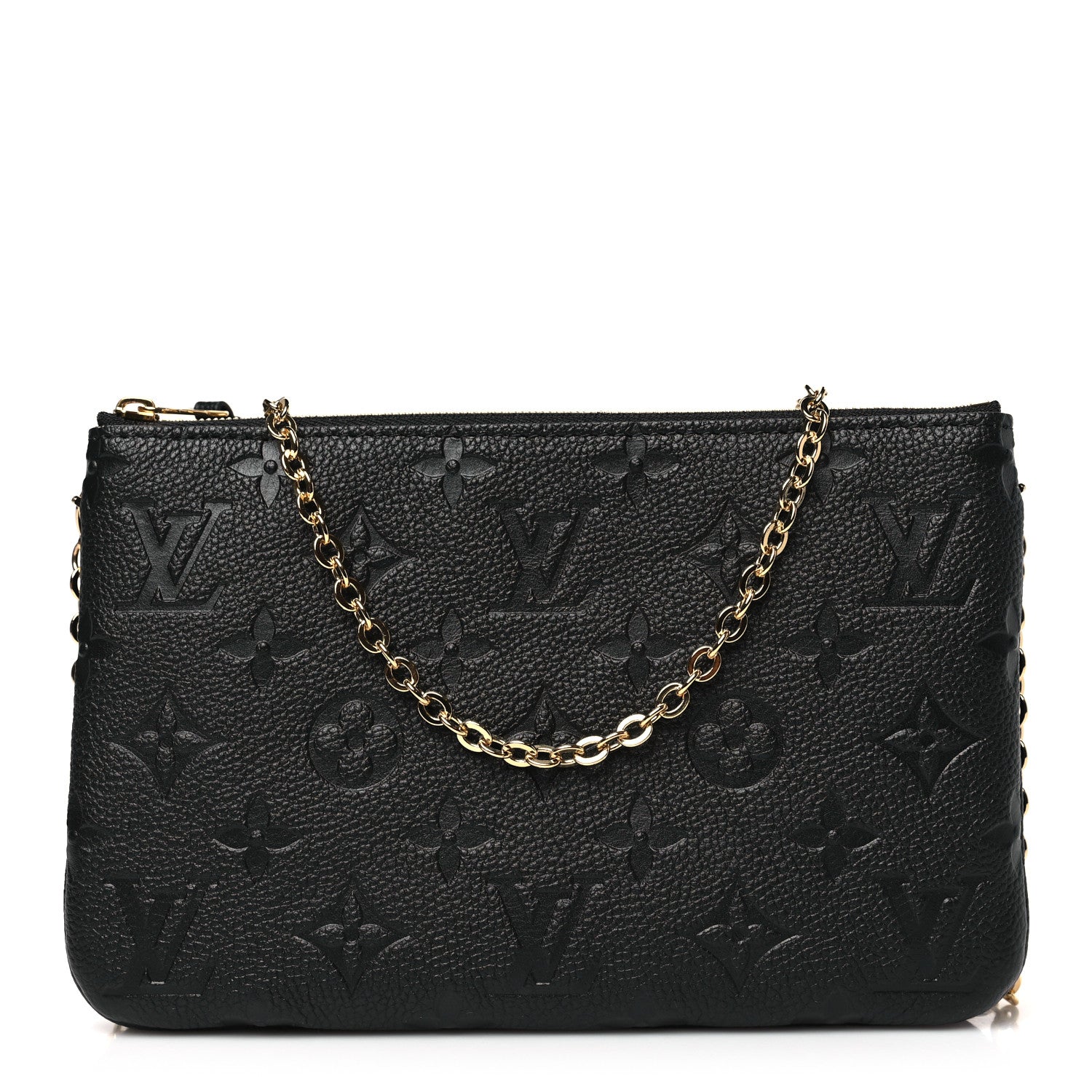 Louis Vuitton Empreinte Double Zip Pochette Black 1 of 9