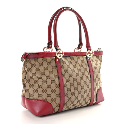 Gucci Monogram Small Lovely Heart Tote Red 4 of 11