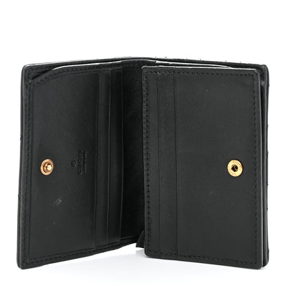 Gucci Calfskin Matelasse GG Marmont Card Case Wallet Black 4 of 10