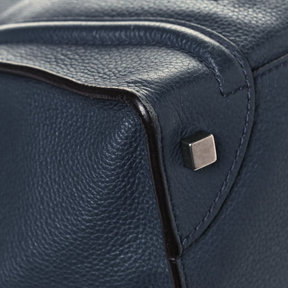 Celine Drummed Calfskin Mini Luggage Blue 5 of 14