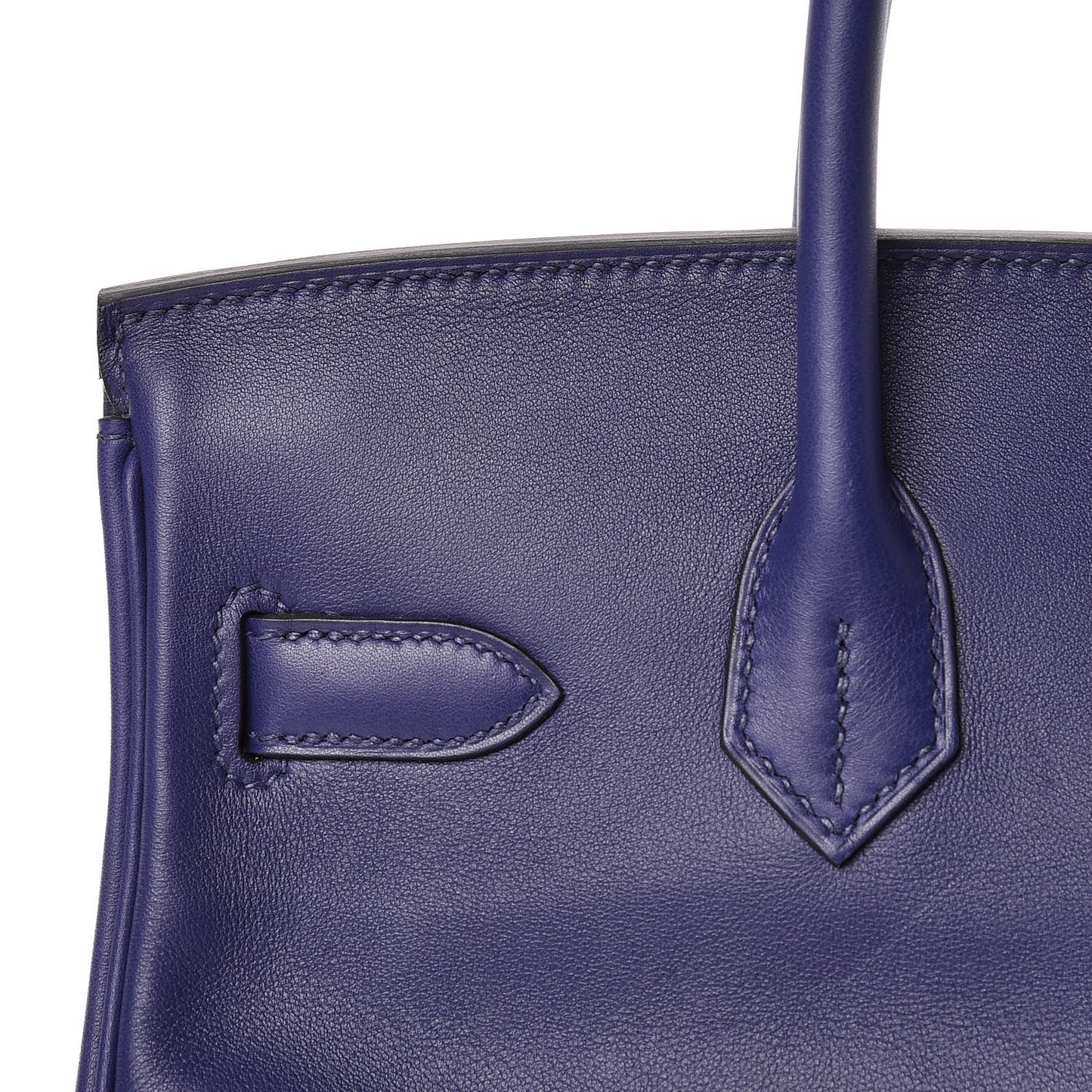 Swift Epsom Tressage Birkin 30 Bleu Encre Bleu Du Nord Gold