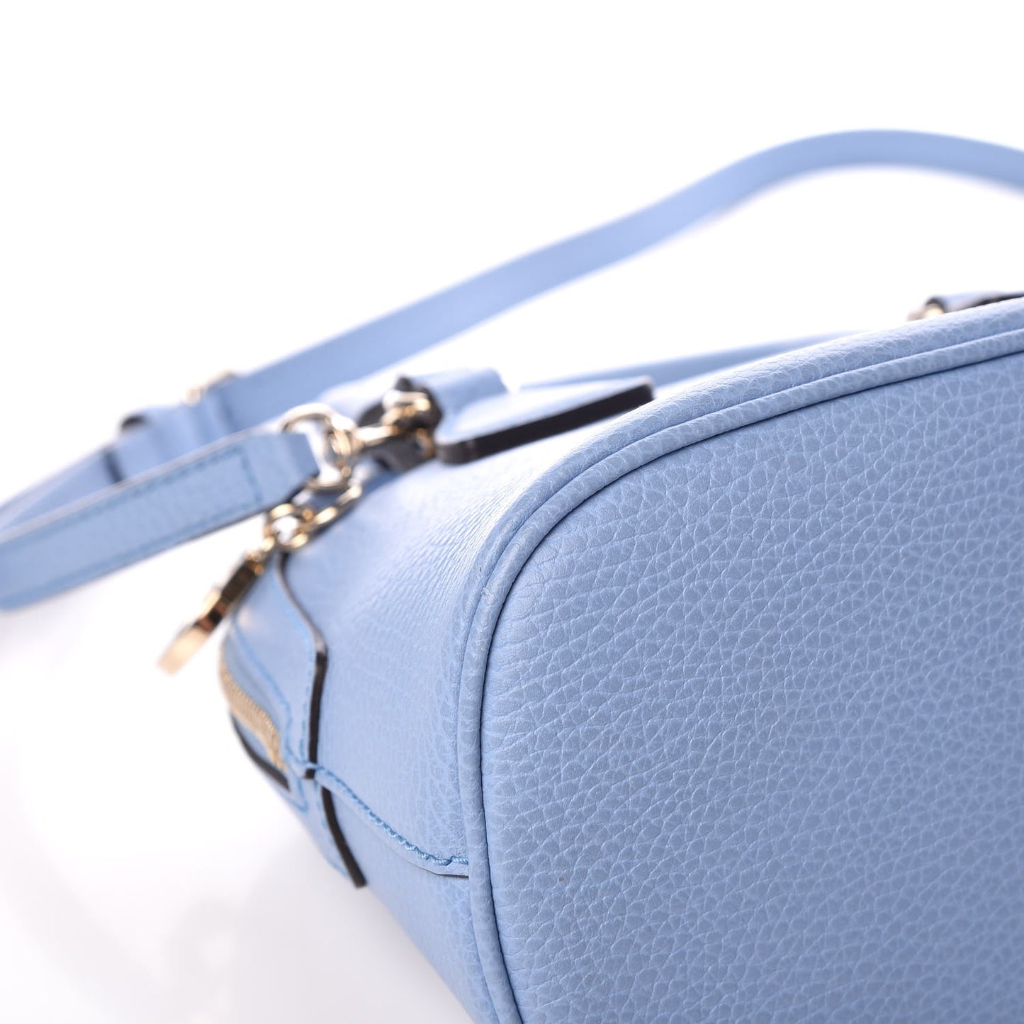 Dollar Calfskin Small GG Charm Dome Bag Mineral Blue