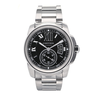 Cartier Stainless Steel 42mm Calibre de Cartier Automatic Watch Black 1 of 4