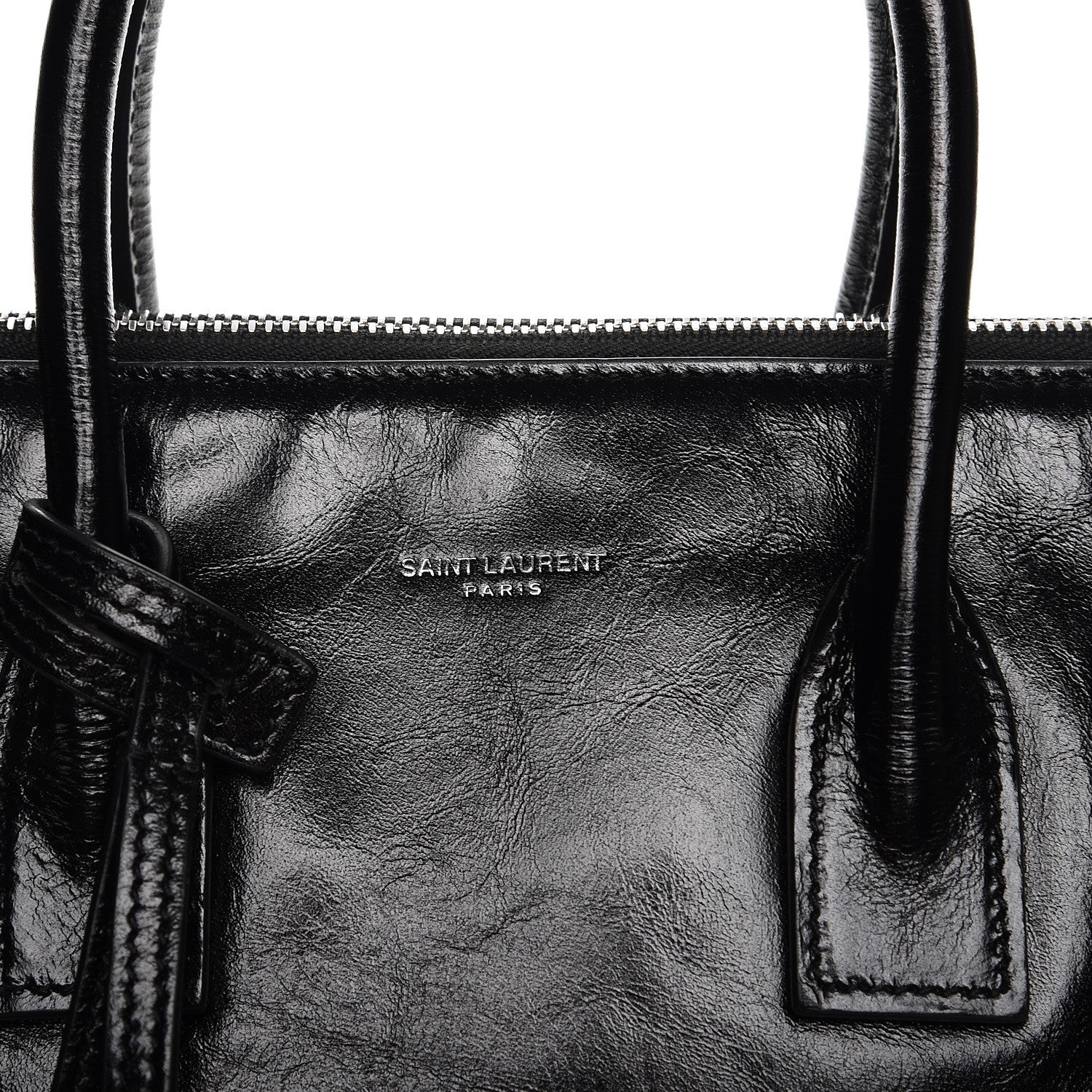 Saint Laurent Glace Calfskin Baby Souple Sac De Jour Black 9 of 11