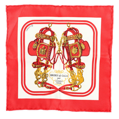 Hermes Silk Brides de Gala Nano Scarf 20 Rouge White Or 1 of 6