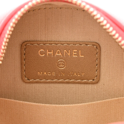 Chanel Lambskin Quilted Round Pearl Crush Clutch With Chain Pink 6 of 11