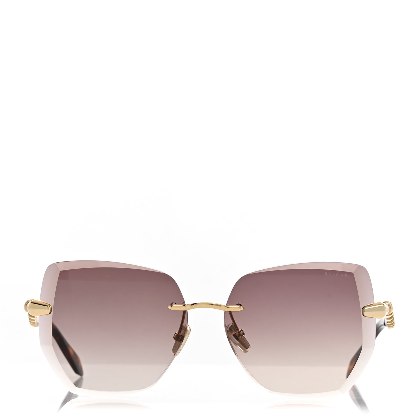Metal Serpenti Viper Rectangular Sunglasses BV40045U Gold
