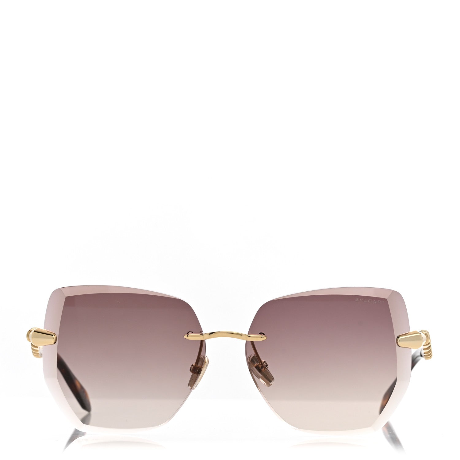 Bulgari Metal Serpenti Viper Rectangular Sunglasses BV40045U Gold 2 of 8