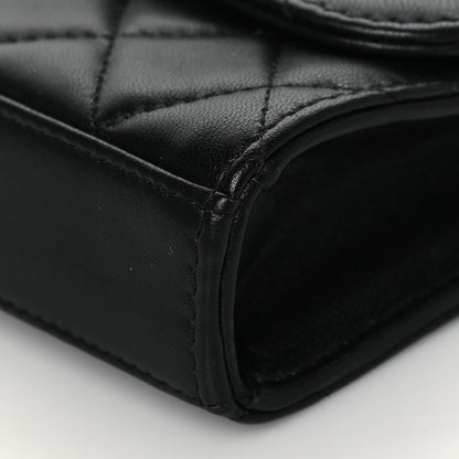 Chanel Lambskin Quilted Mini Trendy CC Chain Wallet So Black 9 of 10
