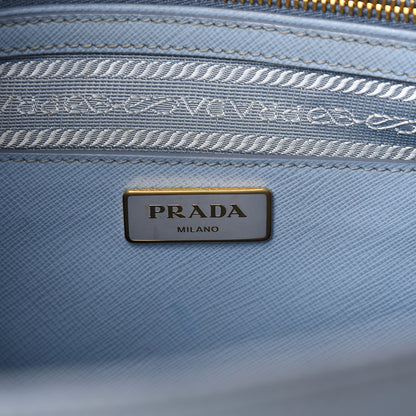 Prada Saffiano Medium Galleria Double Zip Tote Aviazione 6 of 20