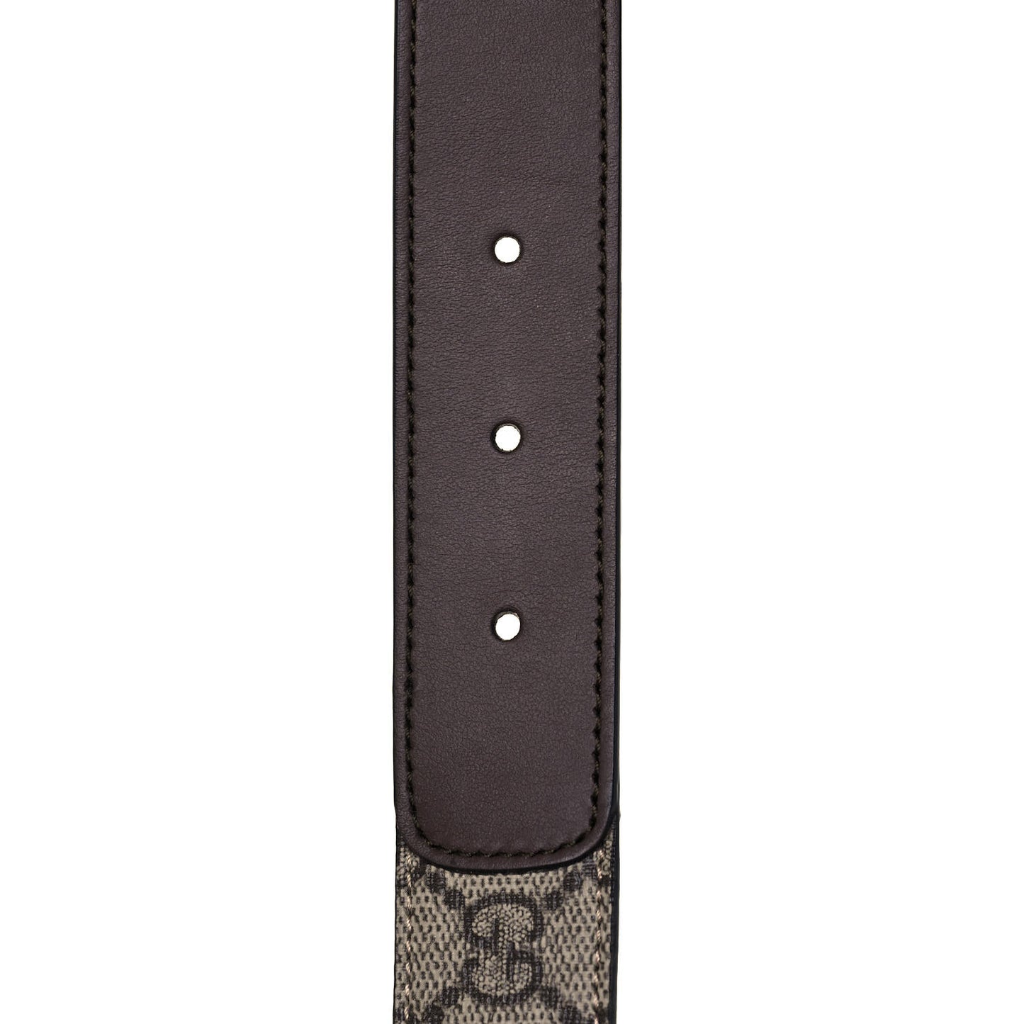 GG Supreme Monogram Matte Plutone Calfskin Double G 30mm Belt 85 34 Beige Ebony New Acero