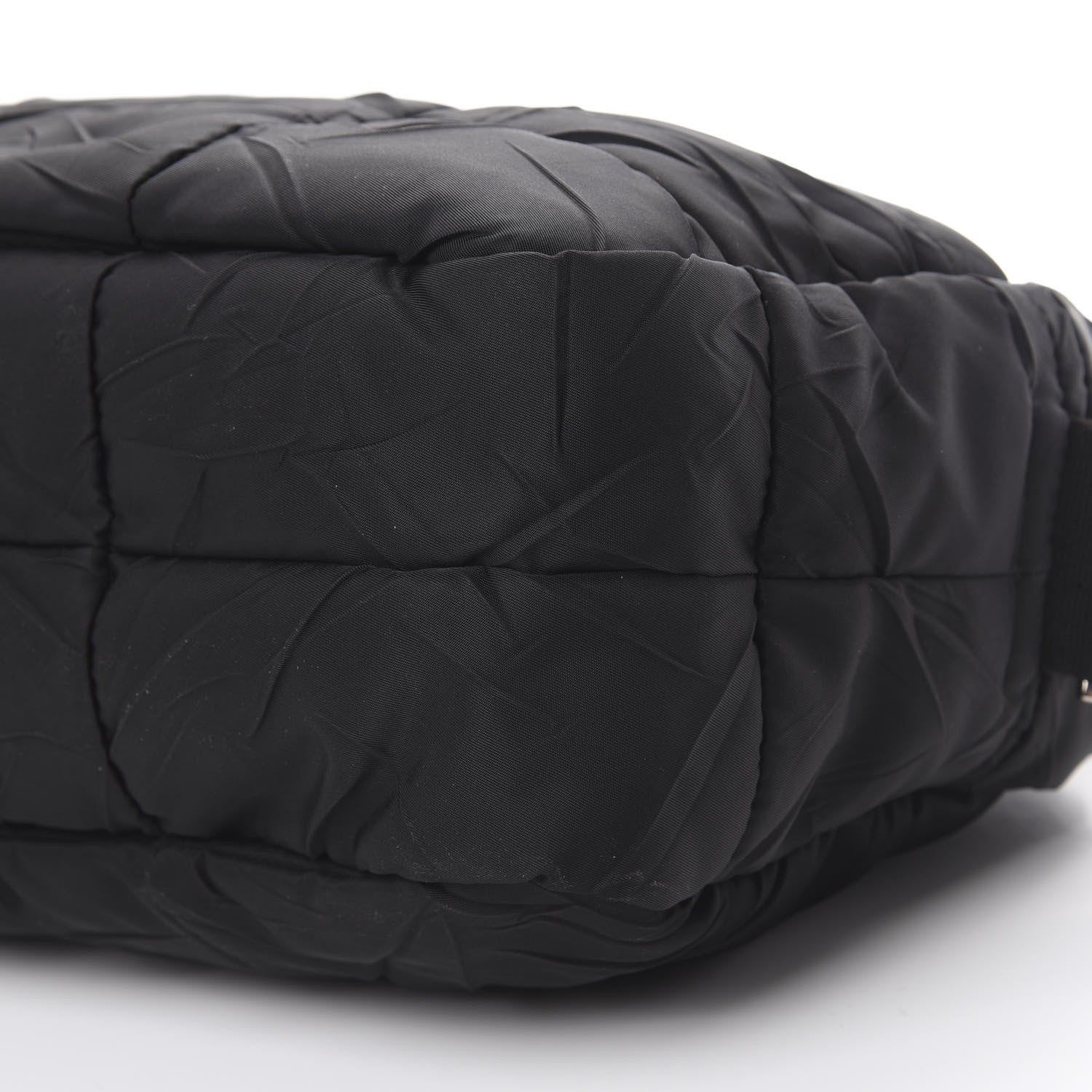 Prada Nylon Tessuto Impuntu Quilted Shoulder Bag Black 10 of 11