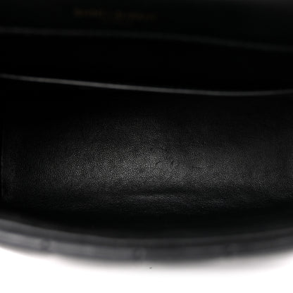 Saint Laurent Lambskin Matelasse Monogram Medium Vicky Chain Bag Black 5 of 9