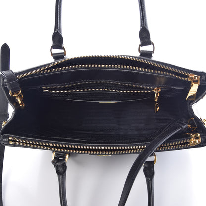 Prada Saffiano Medium Galleria Double Zip Tote Black 5 of 7