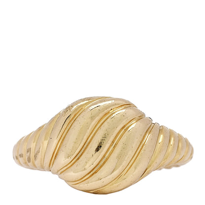 David Yurman 18K Yellow Gold Sculpted Cable Pinky Ring 47 4 1 of 5