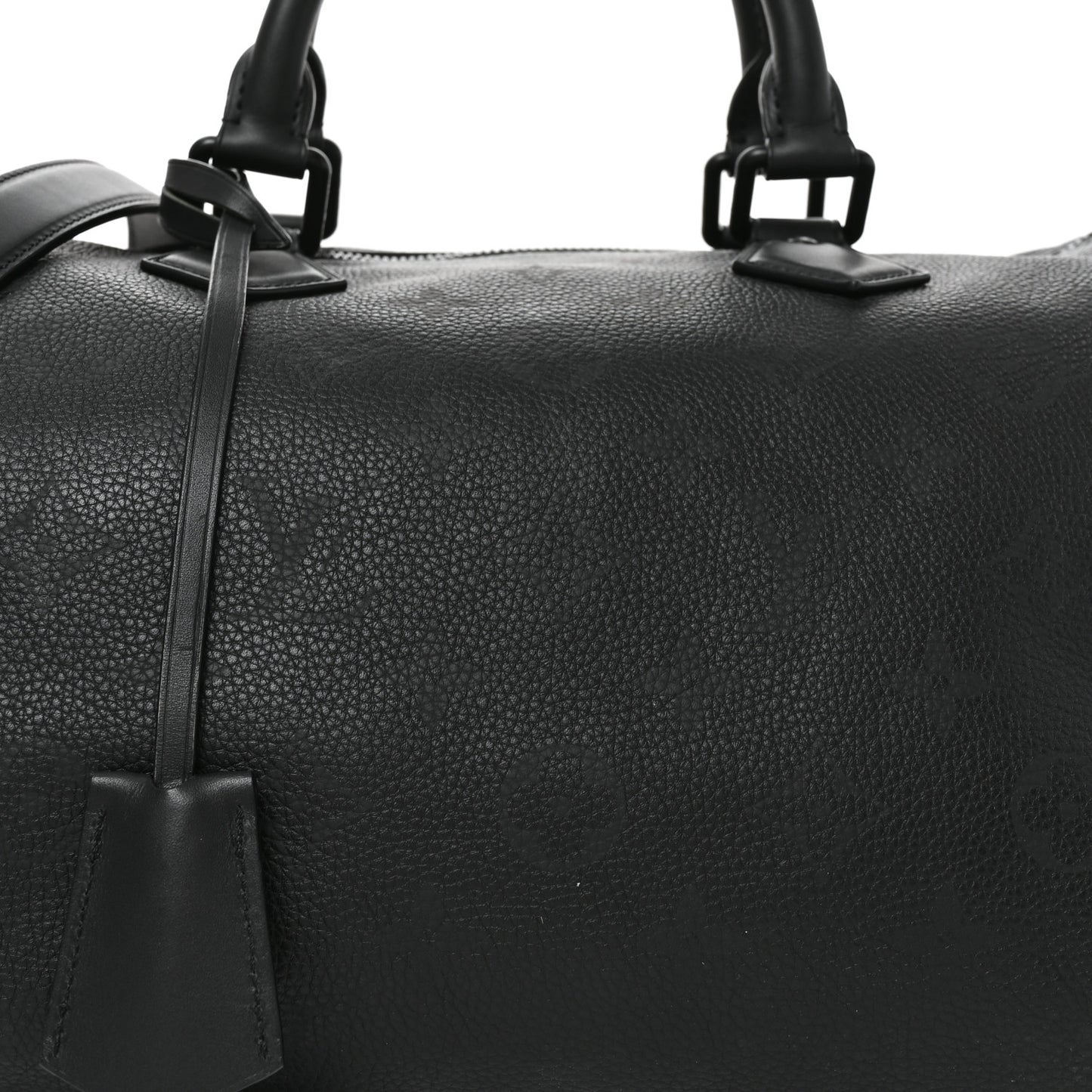 Calfskin Monogram Speedy P9 Bandouliere 40 Ultra Black
