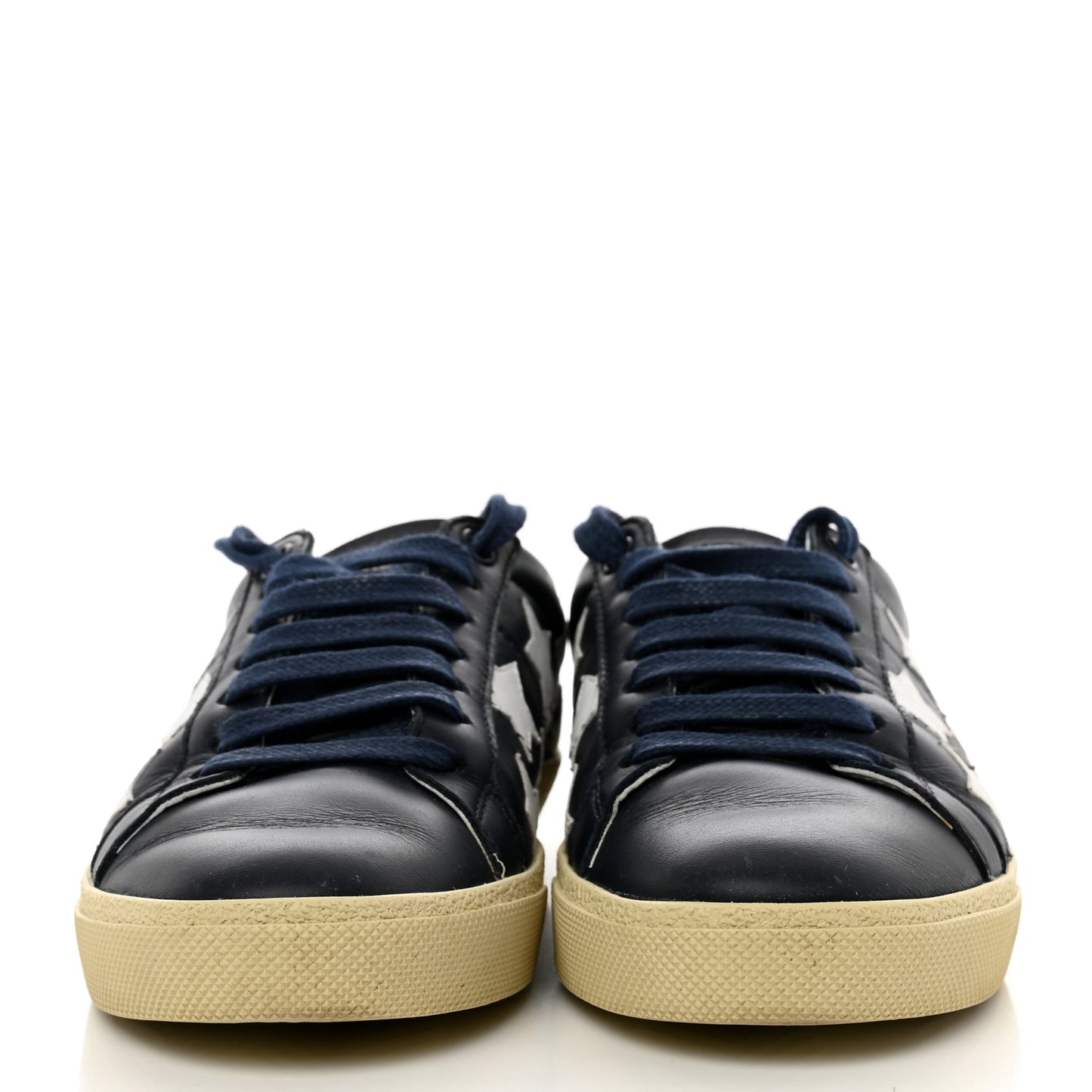 Calfskin Star Court Sneakers Navy White Optique 36.5