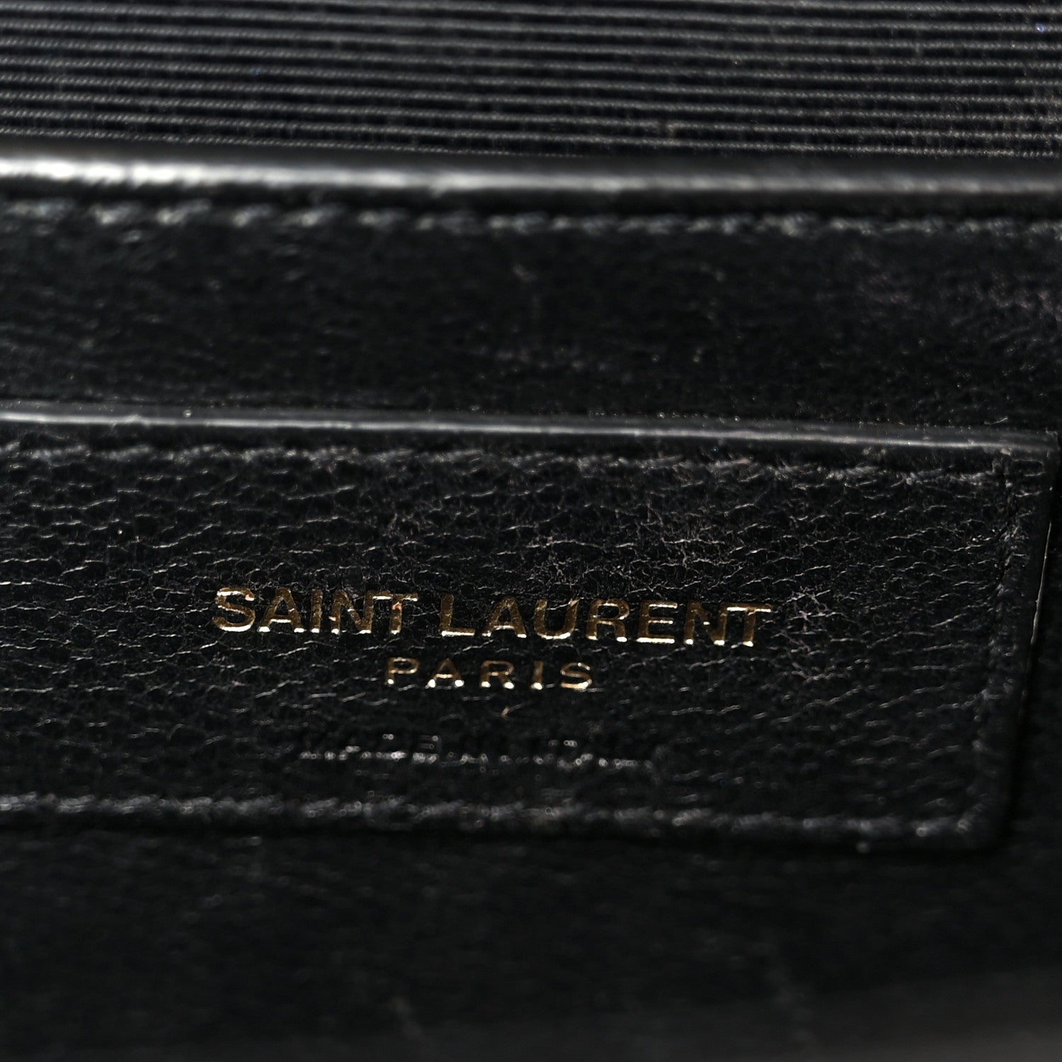 Saint Laurent Calfskin Crocodile Embossed Medium Classic Monogram Kate Tassel Satchel Black 7 of 11
