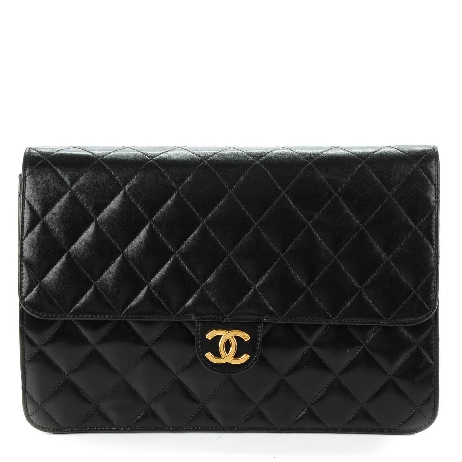 Chanel Lambskin Quilted Small Single Flap Black 1 of 8