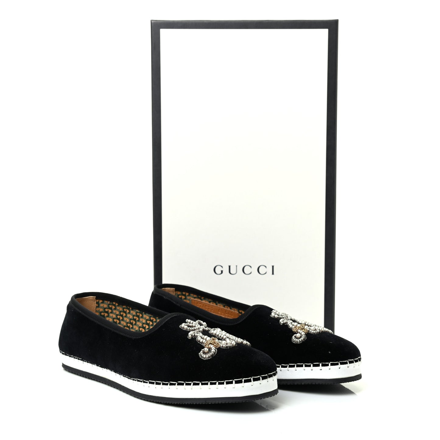 Velluto Marmara Pearl Embellished Mens Loafers 6.5 Black