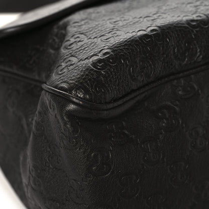 Gucci Guccissima Medium Flap Messenger Bag Chocolate 9 of 14