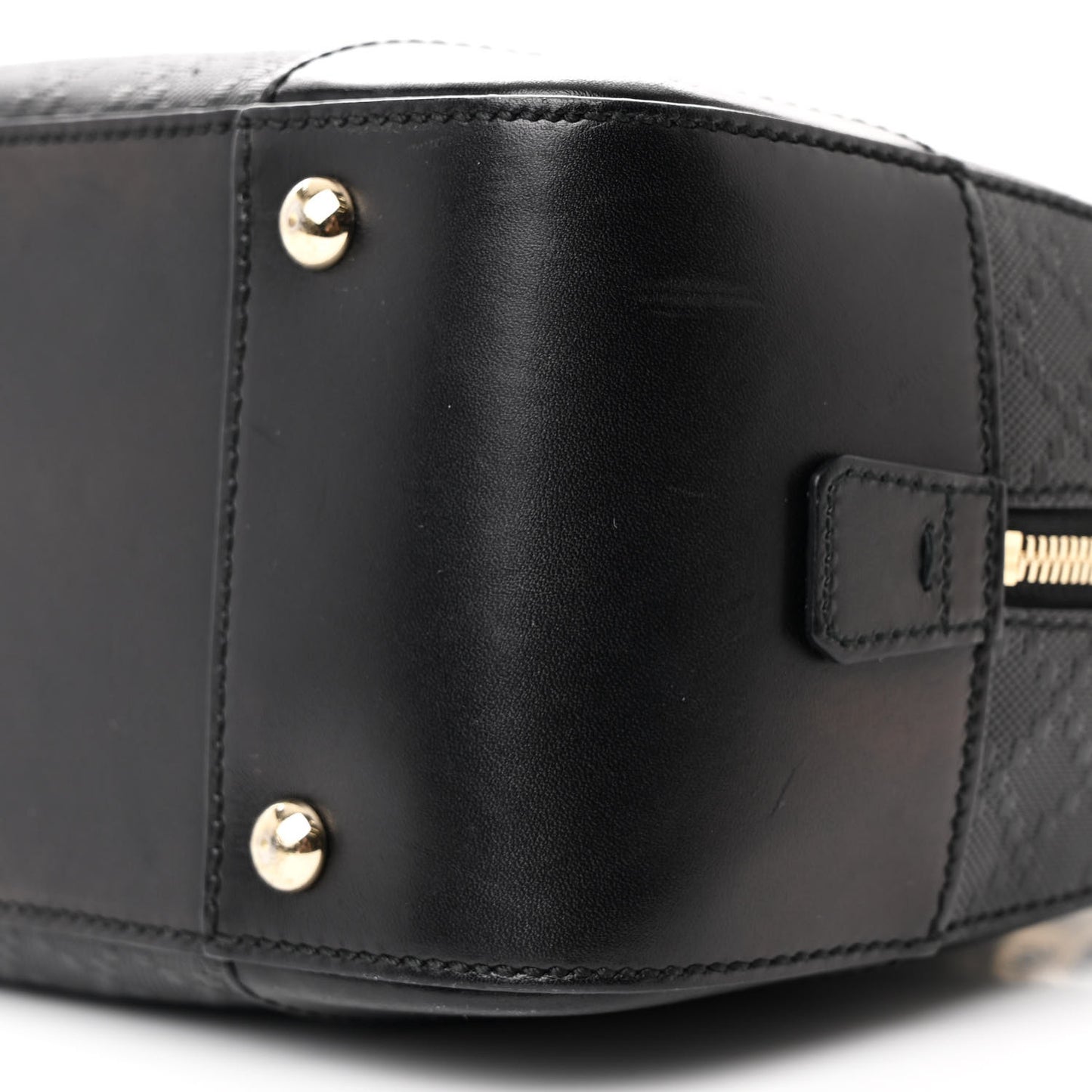 Calfskin Diamante Small Top Handle Bag Black