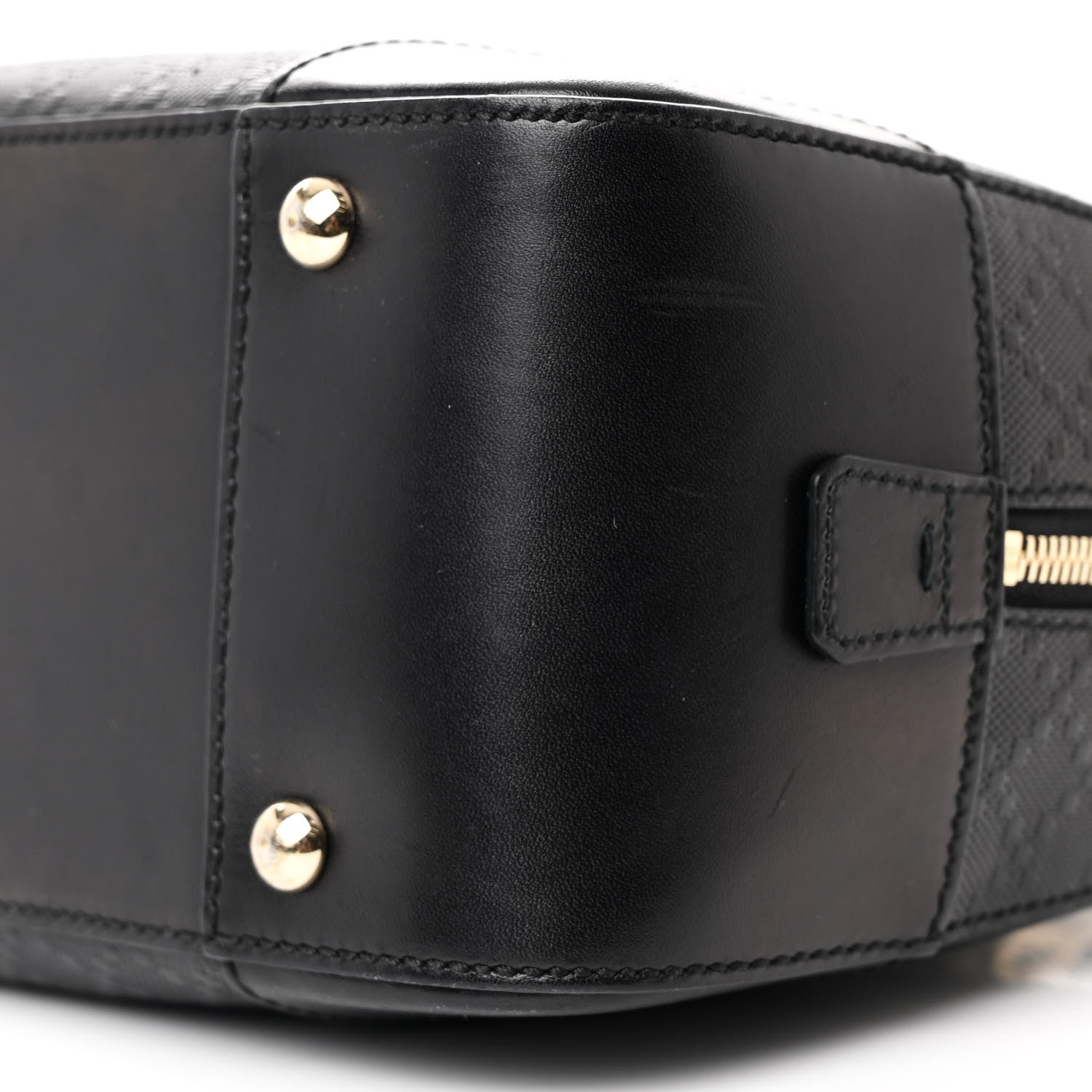 Gucci Calfskin Diamante Small Top Handle Bag Black 10 of 11