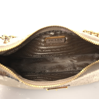 Prada Sequin Mini Re-Edition 2000 Shoulder Bag Cammeo 5 of 10