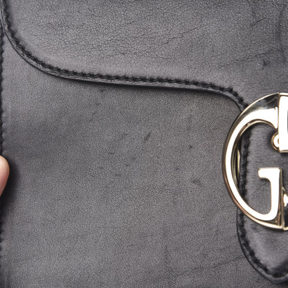 Gucci Calfskin Medium 1973 Shoulder Flap Bag Black 13 of 17