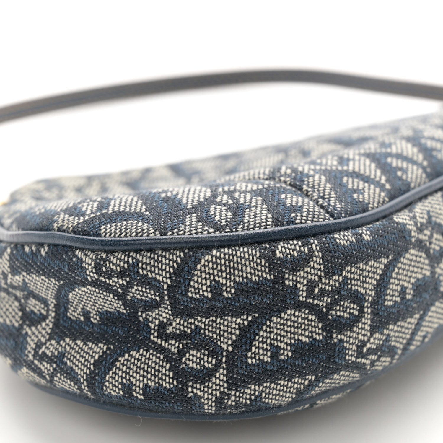 Christian Dior Monogram Mini Saddle Pochette Blue 9 of 11