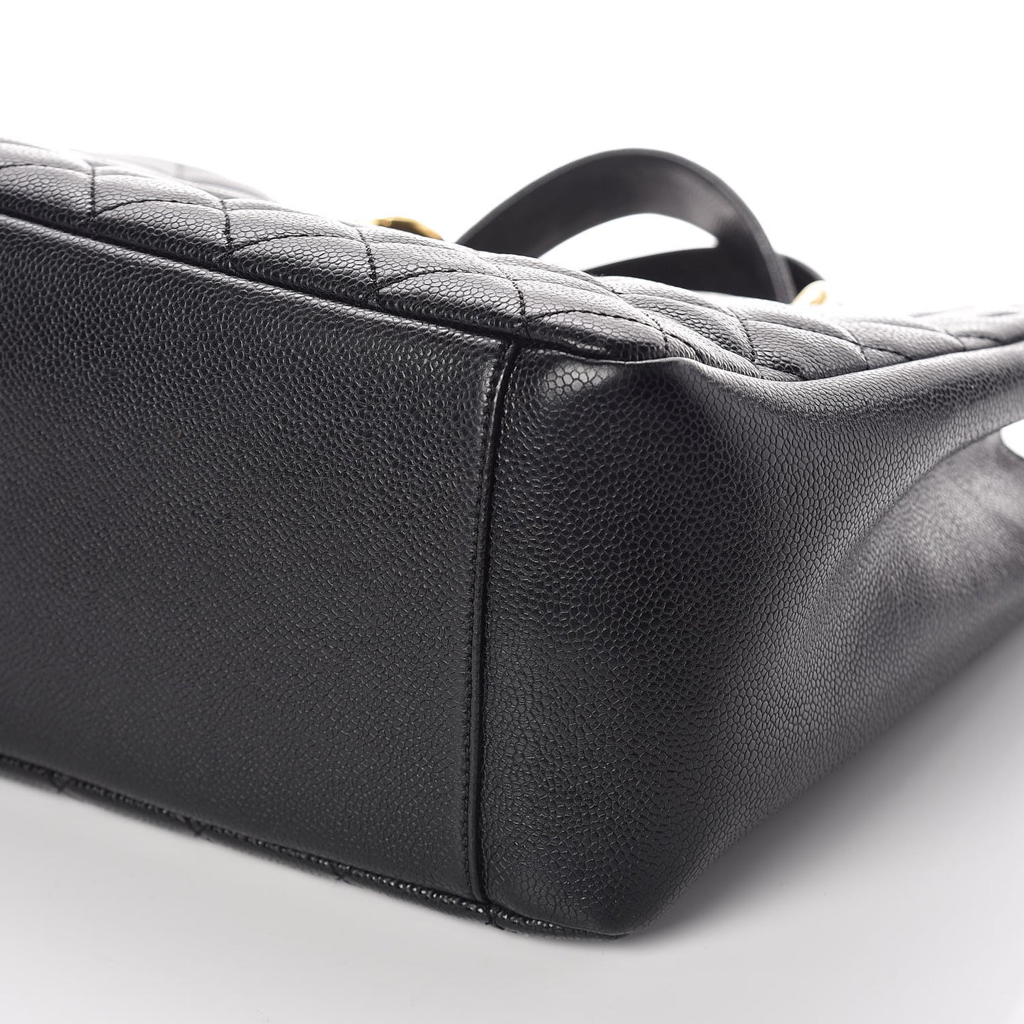Caviar Quilted Grand Shopping Tote GST Black