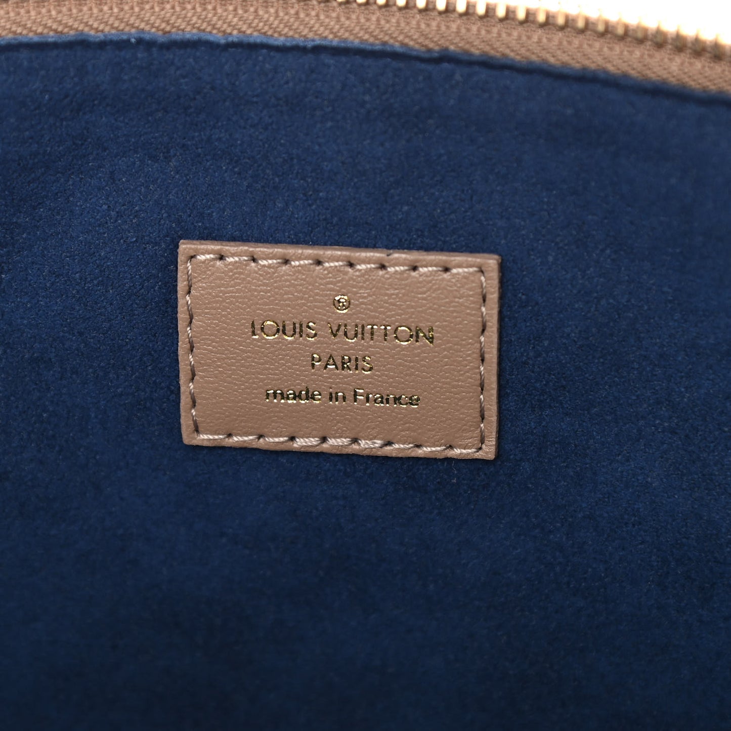 Lambskin Embossed Monogram Coussin MM Taupe