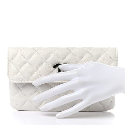 Chanel Caviar Quilted My Everything Flap Pouch White 2 of 9