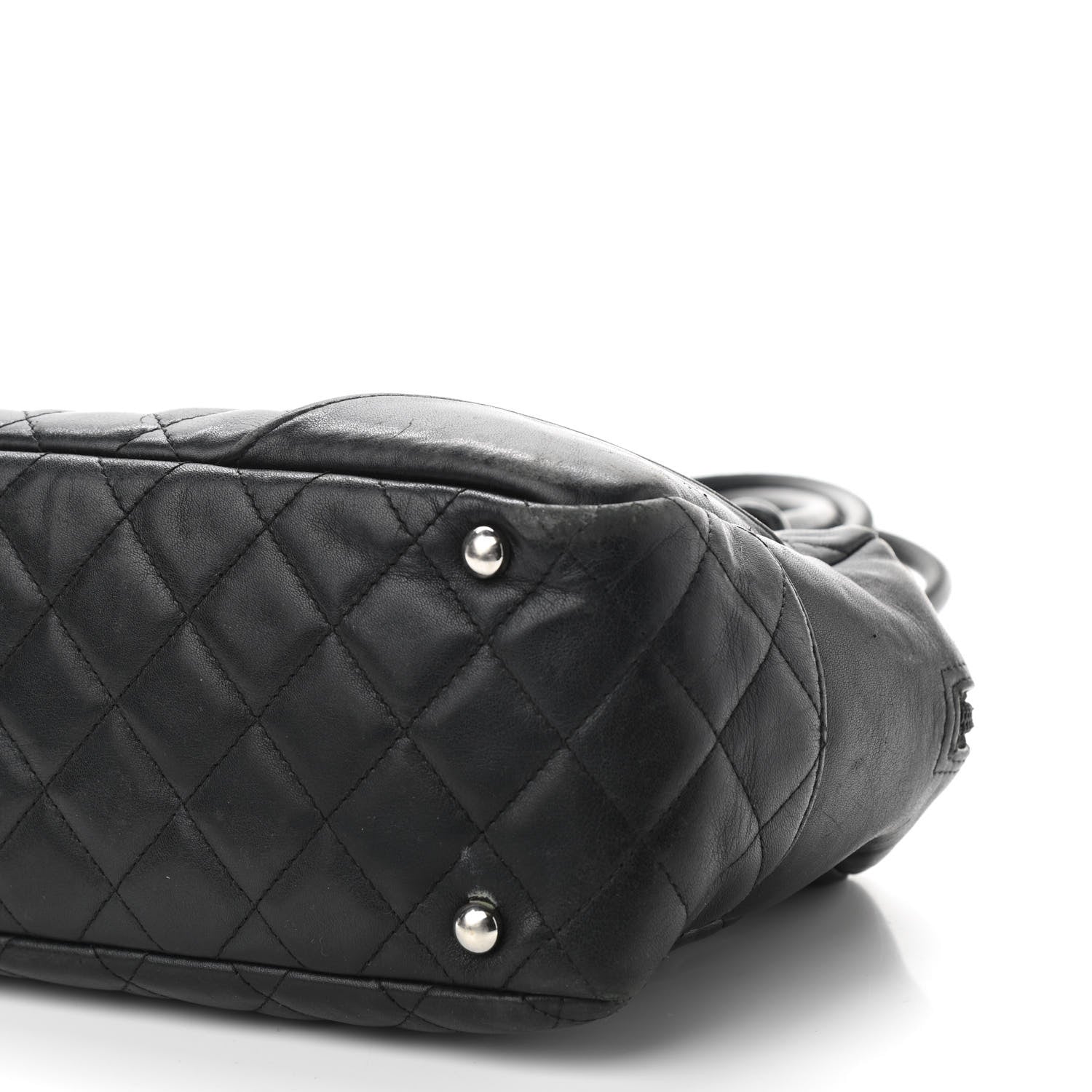 Chanel Calfskin Quilted Large Cambon Bowler Black 10 of 15