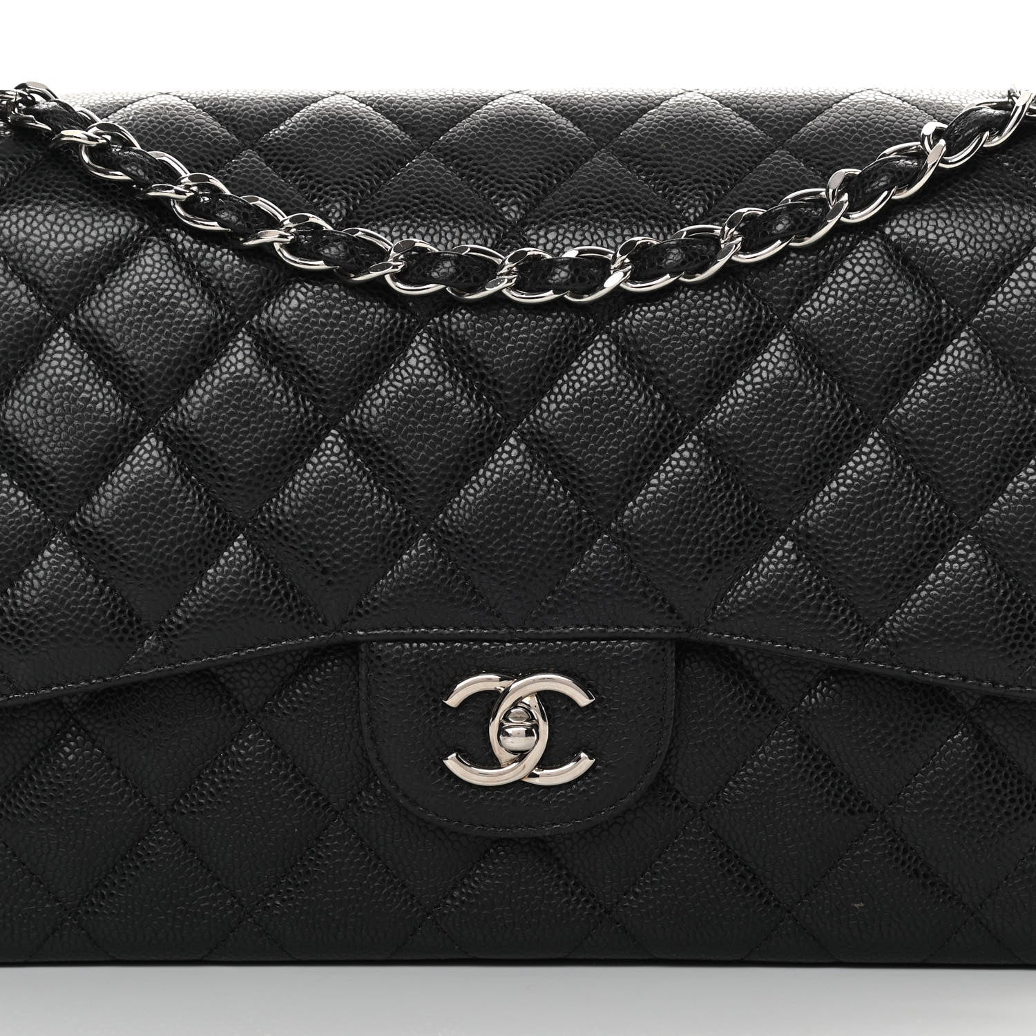 Chanel Caviar Quilted Jumbo Double Flap Black 8 of 14