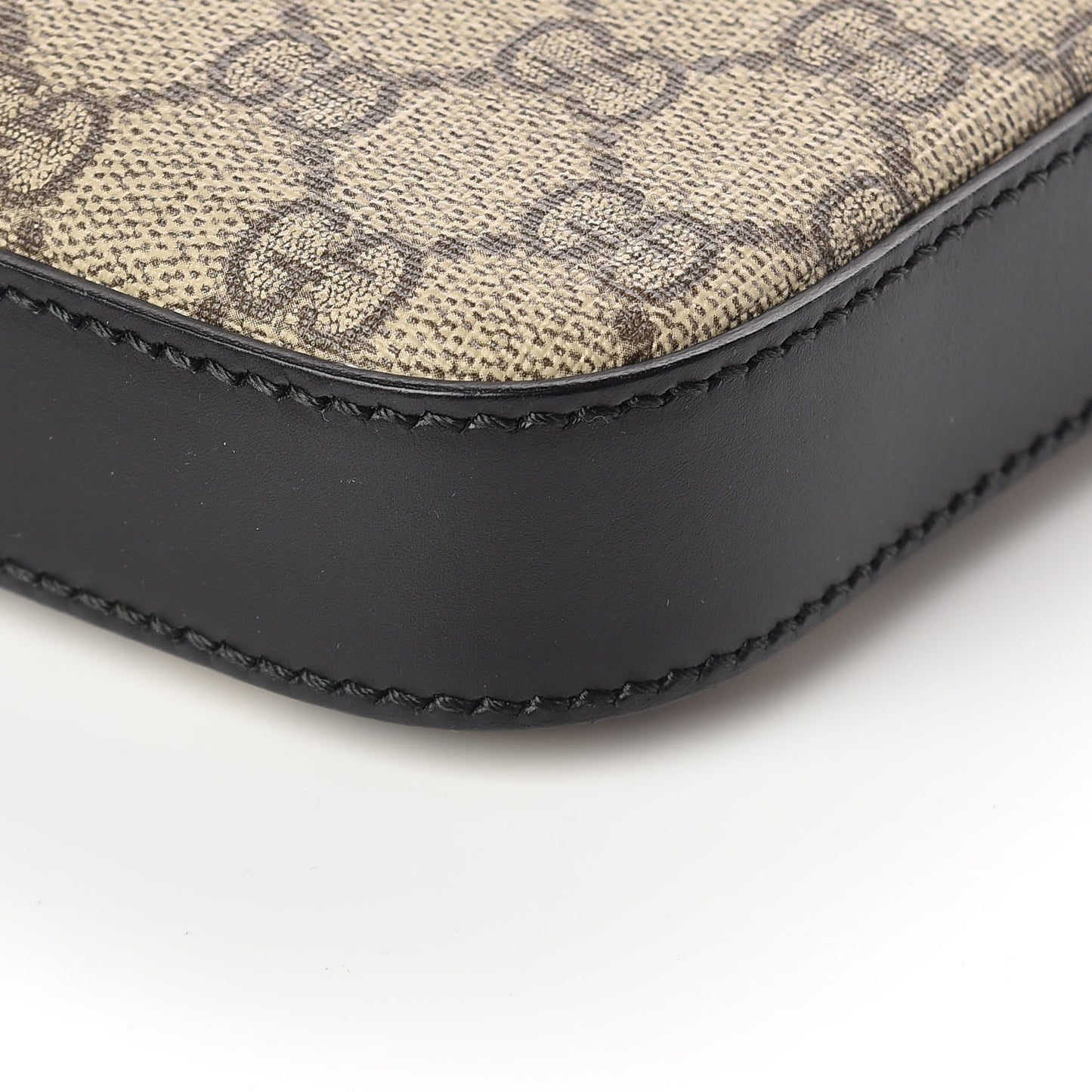 GG Supreme Monogram Flat Messenger Bag Black