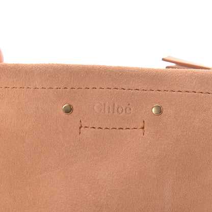 Chloe Smooth Calfskin Suede Roy Double Shoulder Bag Merino Grey Blushy Pink 7 of 10